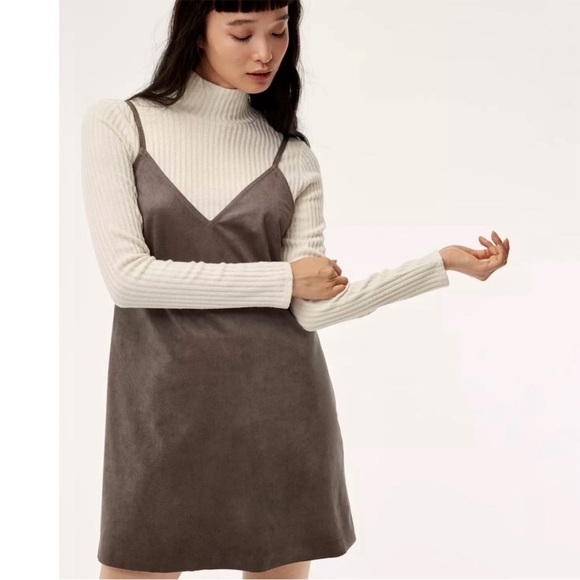 Wilfred Vivienne slip dress in dark charcoal size small - Picture 2 of 8